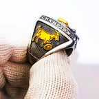 2025 "Royal Victory" Fantasy Football Champion Ring – Blue & Gold Iced Edition