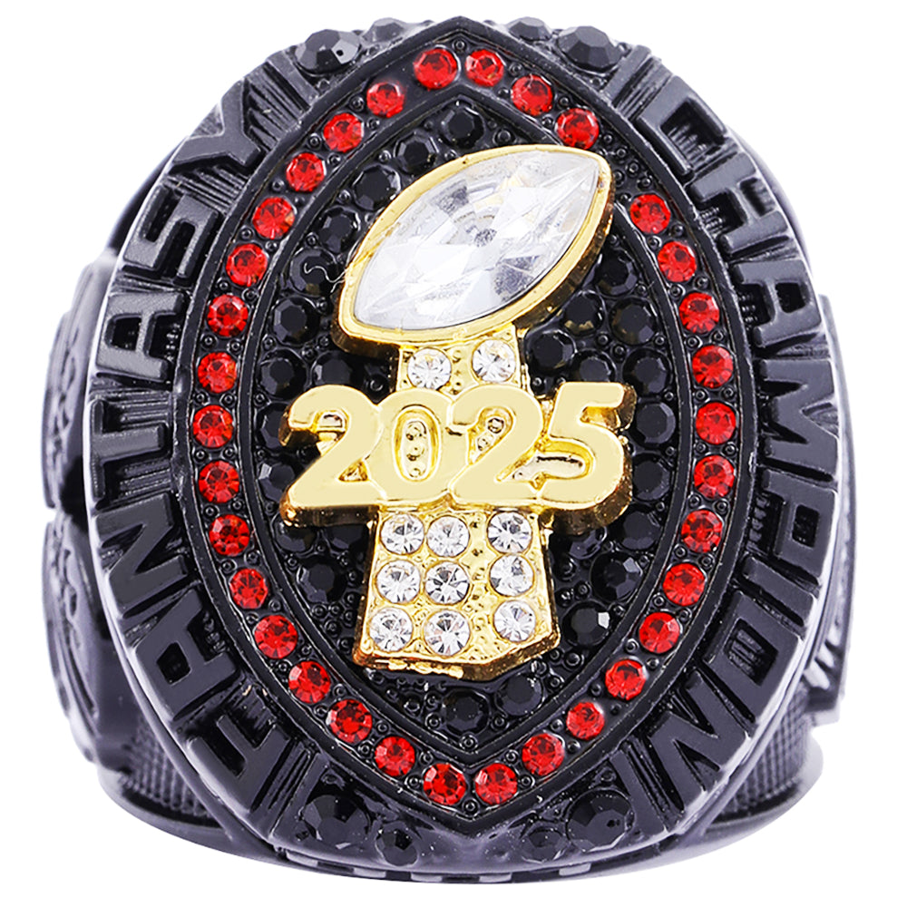 2025 "Black Shadow" Fantasy Champion Ring – Crimson Halo & Gold Edition