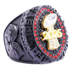 2025 "Black Shadow" Fantasy Champion Ring – Crimson Halo & Gold Edition