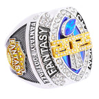 2025 "Royal Victory" Fantasy Football Champion Ring – Blue & Gold Iced Edition