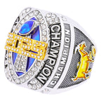 2025 "Royal Victory" Fantasy Football Champion Ring – Blue & Gold Iced Edition