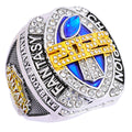2025 "Royal Victory" Fantasy Football Champion Ring – Blue & Gold Iced Edition