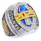 2025 "Royal Victory" Fantasy Football Champion Ring – Blue & Gold Iced Edition