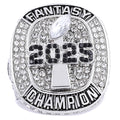 2025 Fantasy Football Champion Ring – Silver "Blackout" Edition