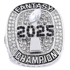 2025 Fantasy Football Champion Ring – Silver "Blackout" Edition