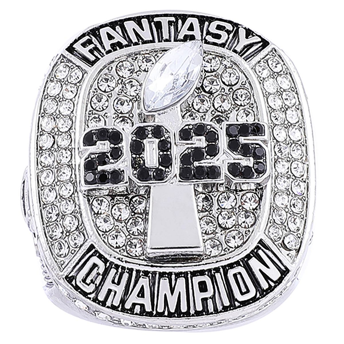 2025 Fantasy Football Champion Ring – Silver "Blackout" Edition