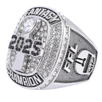 2025 Fantasy Football Champion Ring – Silver "Blackout" Edition