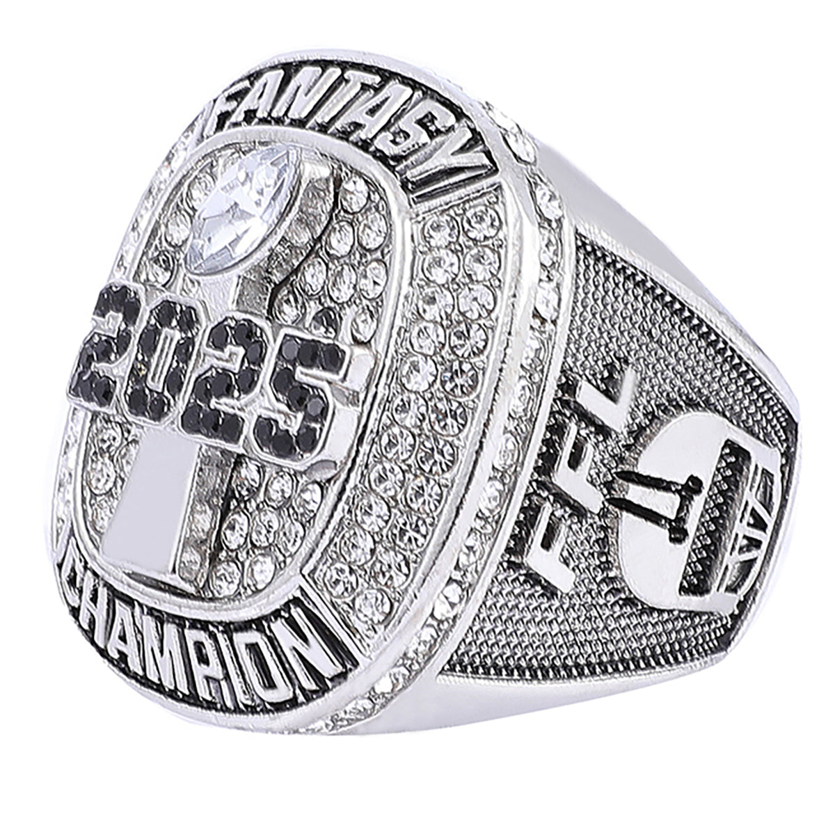 2025 Fantasy Football Champion Ring – Silver "Blackout" Edition