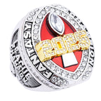 2025 "Red Zone" Fantasy Football Champion Ring – Gold & Ruby Enamel Edition