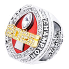 2025 "Red Zone" Fantasy Football Champion Ring – Gold & Ruby Enamel Edition
