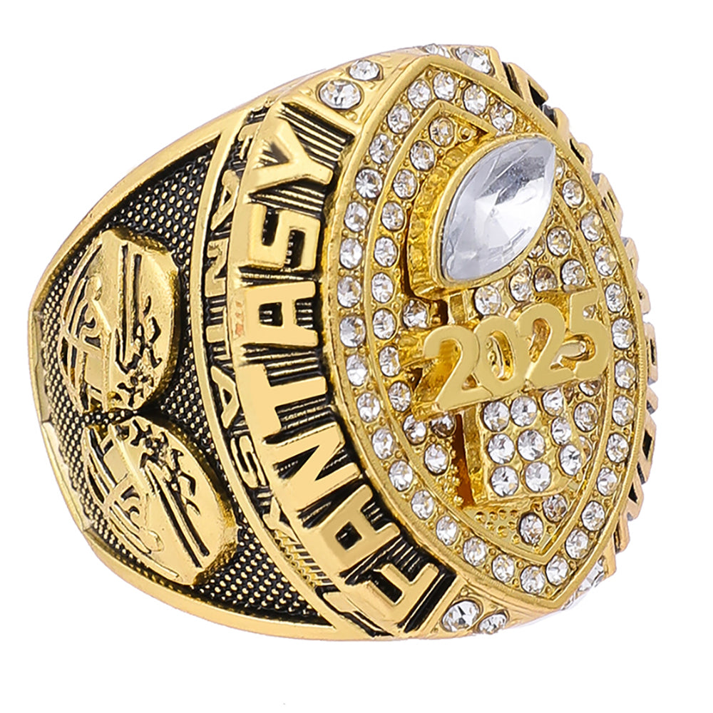 2025 "Hall of Fame" FFL Championship Ring – 18k Gold V-Shield Edition