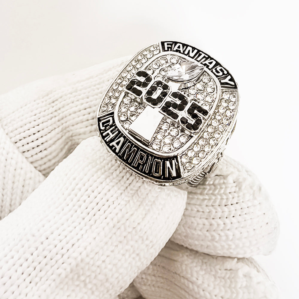 2025 Fantasy Football Champion Ring – Silver "Blackout" Edition