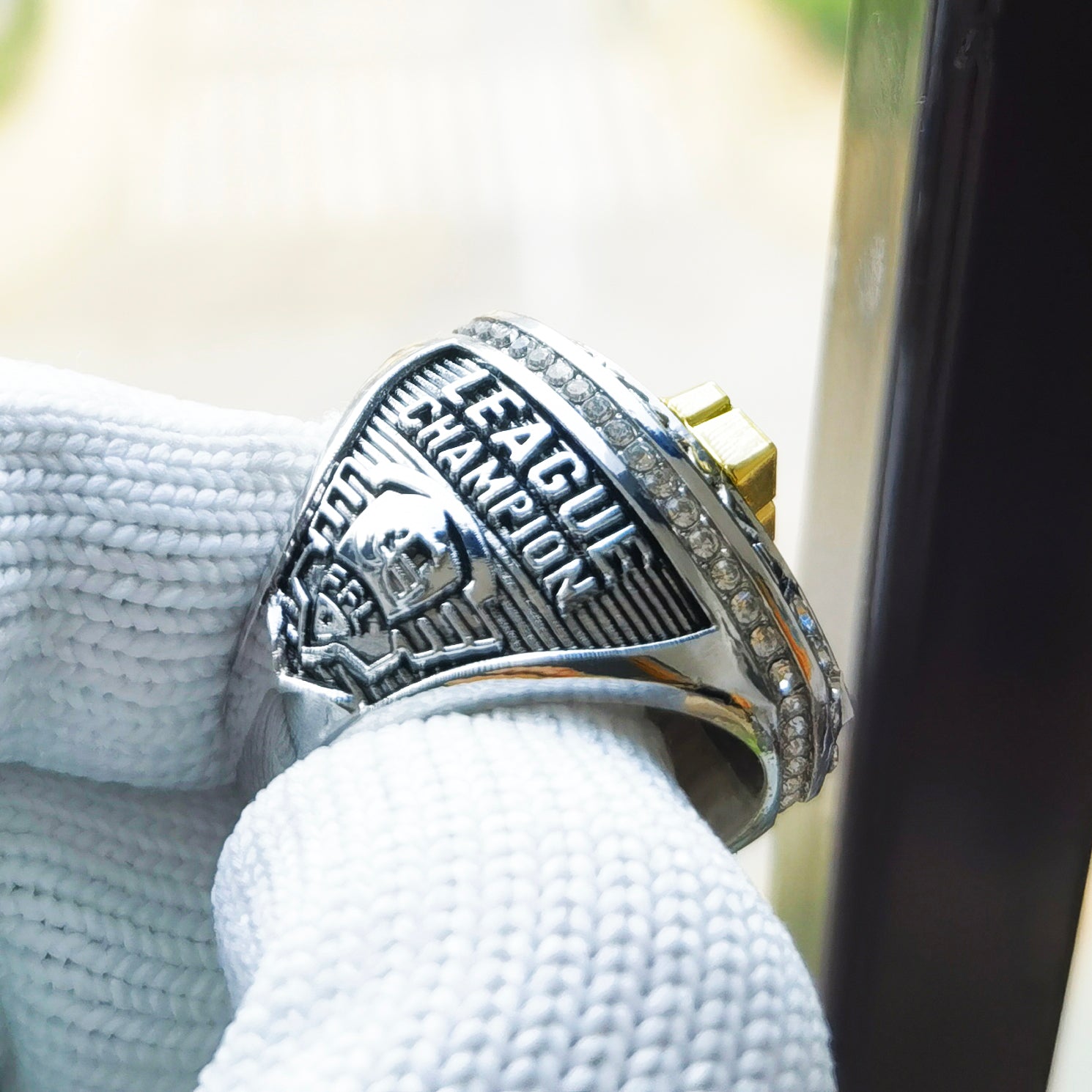 2025 "Red Zone" Fantasy Football Champion Ring – Gold & Ruby Enamel Edition